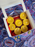 Votive 7 Beeswax Candle gift set with holder
