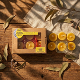 Tea Light Beeswax Candle Gift Set with holder