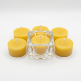 Tea Light Beeswax Candle Gift Set with holder